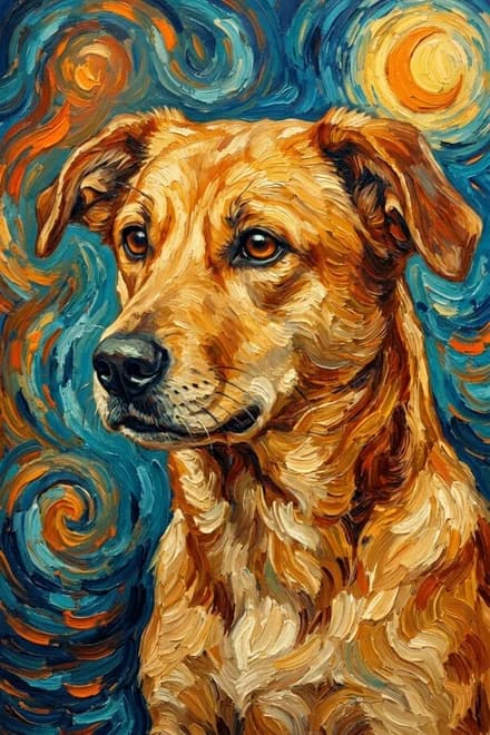 Pejsek v pop-art stylu